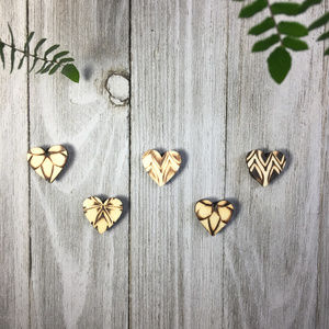 Knot & Kiln Wood-burned Hearts Magnet Set